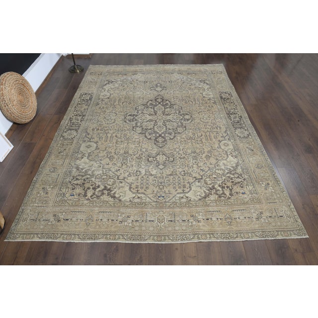 Vintage Persian Hand-Knotted area rug is a semi-antique vintage area rug. The '70s Eastern region of Anatolian's unique...
