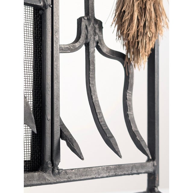 1950s Wrought Iron Fire Screen from Atelier Marolles, France, 1950s For Sale - Image 5 of 13