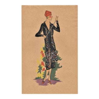 Art Deco French Fashion Pochoir-1925 For Sale