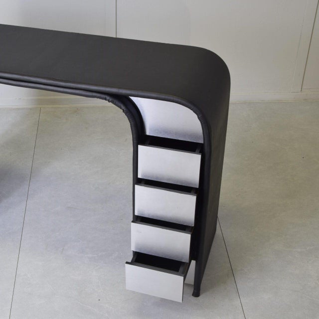 Wood Postmodern Italian Console Table, 1980s For Sale - Image 7 of 11