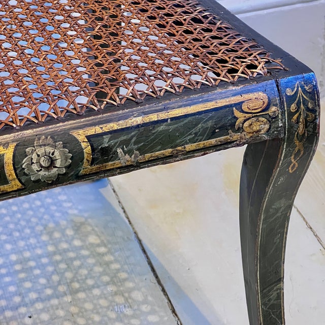 Wood Regency Painted Cane-Seat Side Chairs, Set of 2 For Sale - Image 7 of 11