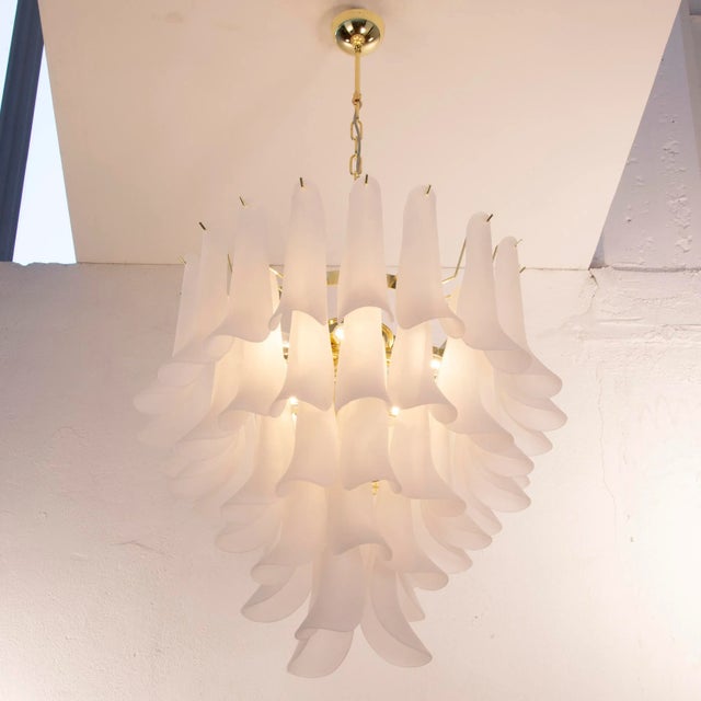 Early 21st Century Petal Suspension Chandelier in Murano Glass, Italy For Sale - Image 5 of 11