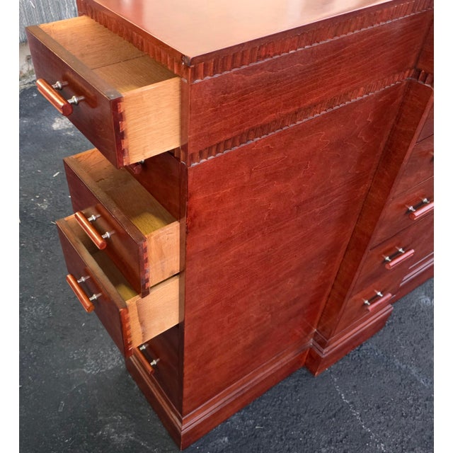 Wood Rare Kittinger Architectural Cherry Freestanding 18-Drawer Commode, Late 20th Century For Sale - Image 7 of 12