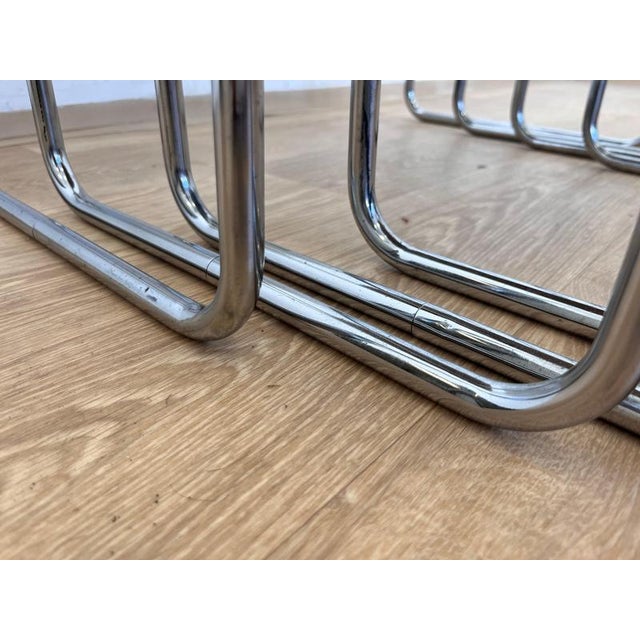 Bauhaus Chrome B9 Nesting Tables by Marcel Breuer for Thonet, 1930, Set of 4 For Sale - Image 6 of 9