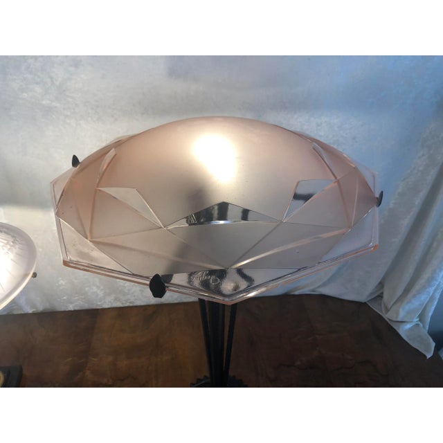 Large French Art Deco Floor Lamp from Degué, 1930s For Sale - Image 9 of 11