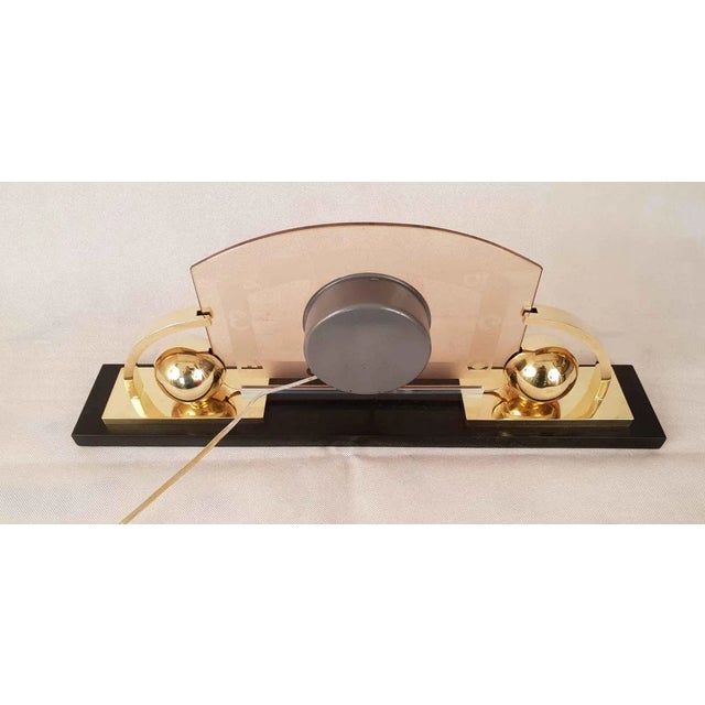 Brown Large Art Deco Electric Clock, 1930s For Sale - Image 8 of 13