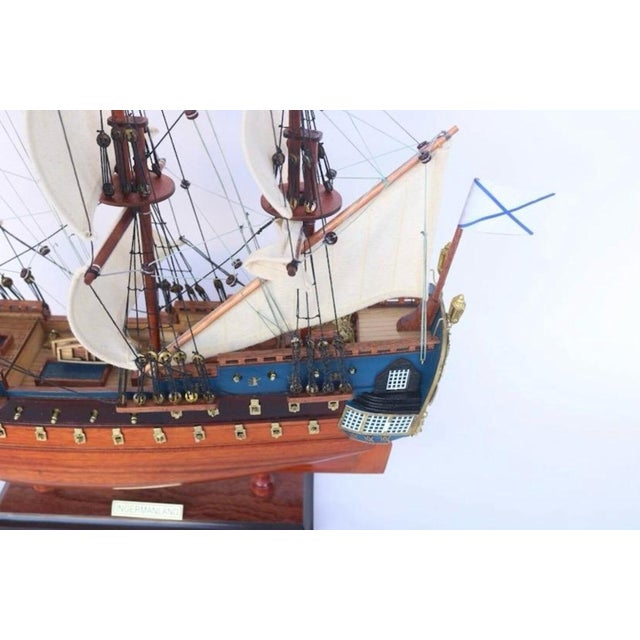 Handcrafted "Ingermanland" Ship Model – Exquisite 18th Century Maritime Replica For Sale - Image 6 of 9