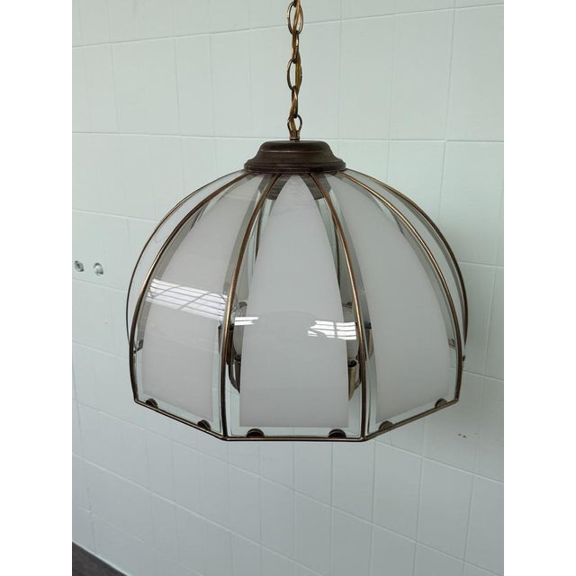 Vintage Italian Hollywood Regency Style Pendant Light, 1960s For Sale - Image 10 of 18