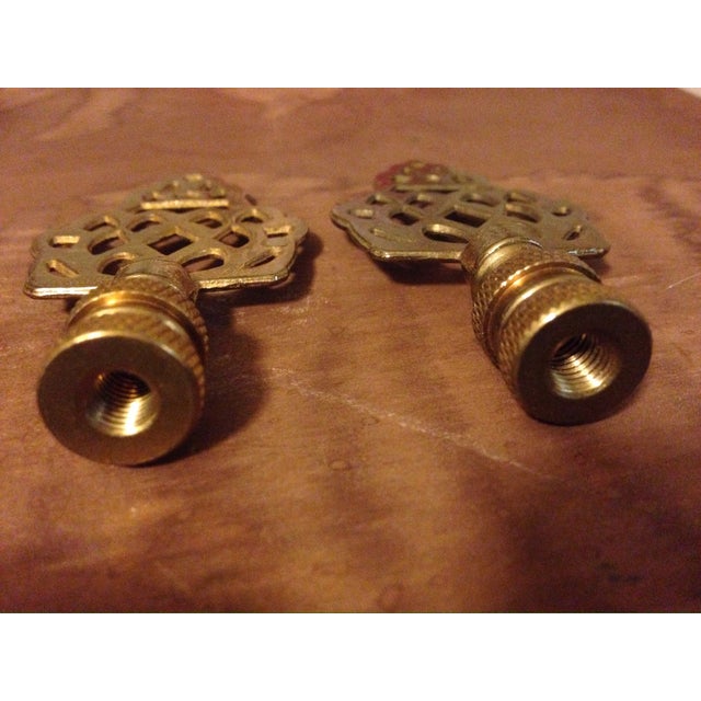 1960s Matching Artichoke Bronze Finials - Pair For Sale - Image 5 of 5