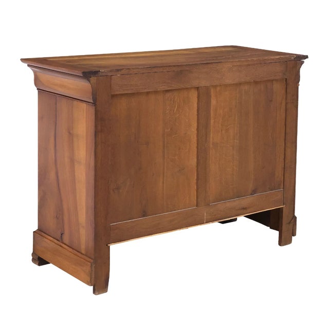 Rustic European French Louis Philippe Period Burled Walnut Commode | 1840–1860 For Sale - Image 3 of 5