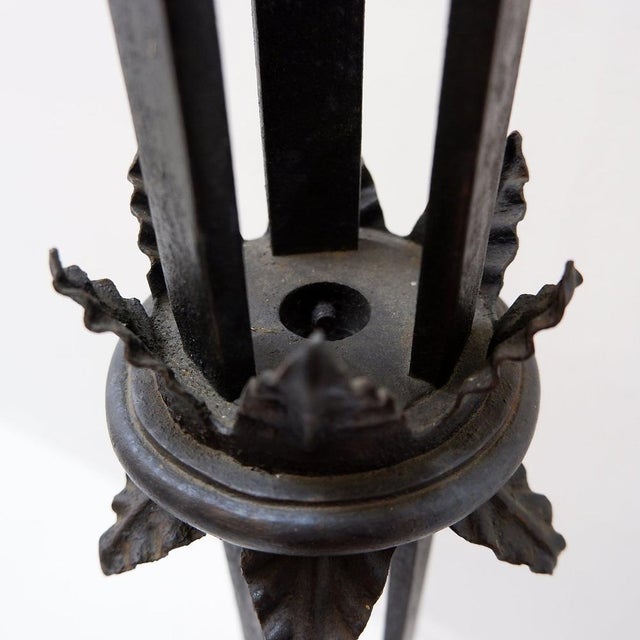 Large Italian Wrought-Iron Crown Candlestick, 1890s For Sale - Image 6 of 14
