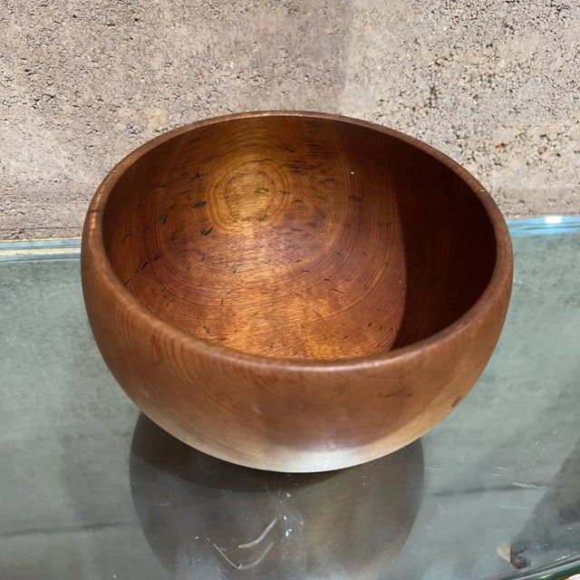 1960s 1960s Pacific Coast Myrtlewood Bowl Coos Bay, Oregon For Sale - Image 5 of 8