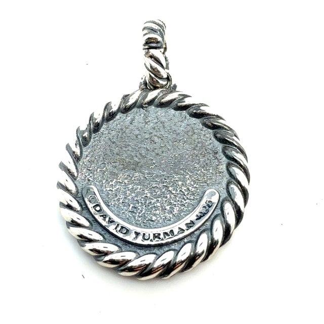 1990s David Yurman Letter J Amulet Sterling Silver Estate For Sale - Image 4 of 6