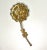 This is part of Chairish’s Costume Jewelry assortment. Flower Brooche from the 1940s w Yellow and Green Glass beads and...