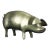 Large Vintage Solid Brass Piggy Bank Pig Sculpture For Sale
