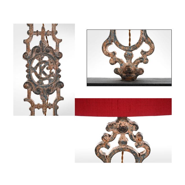 Lamp made from old pieces of cast iron railings by our craftsmen. This piece is designed in the style of the selected...