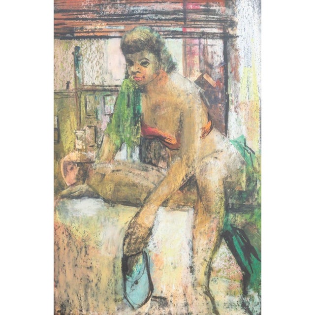 Charles H. Kroger (American, XX), Seated Female Figure, Oil on Canvas, 1953-54, signed, marked "Bosa", and with Art...