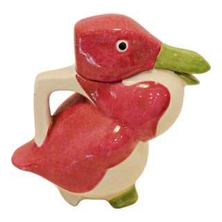 1910s Art Deco Theodore Haviland Limoges Duck Creamer by Edouard-Marcel Sandoz For Sale