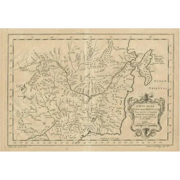 Antique Map of Manchuria and the Northeast Portion of Tartary, 1757 For Sale - Image 6 of 6