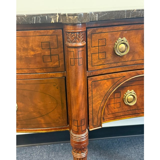 Drexel Heritage Serpentine Inlaid Sideboard For Sale In New York - Image 6 of 12