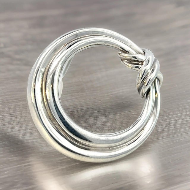 1990s Tiffany & Co Estate Signature "X" Brooch Pin Sterling Silver For Sale - Image 12 of 12