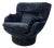 Blue Velvet Karate Lounge Chair by Michel Cadestin, France, 1970s For Sale