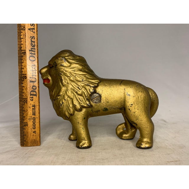 Antique Hubley Cast Iron Lion Still Bank, c. 1910s For Sale - Image 10 of 10