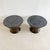 Mid-Century Modern Pair of Karl Springer Rain Drum Occasional Tables in Bronze With Slate Top, 1970s For Sale - Image 3 of 10