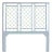 X & Diamond Headboard Queen - Blue For Sale