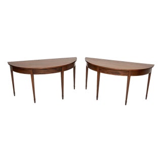 Antique Georgian Revival Style Console Tables, 1900, Set of 2 For Sale