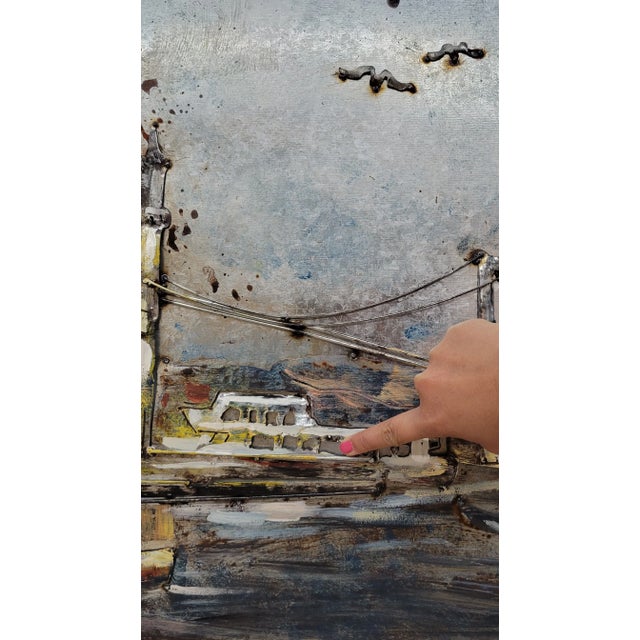 Metal Hagia Sophia Church Mosque Istanbul Turkey Turkish Scene 3D Mixed Media Wall Art Metal Wood Art For Sale - Image 7 of 12