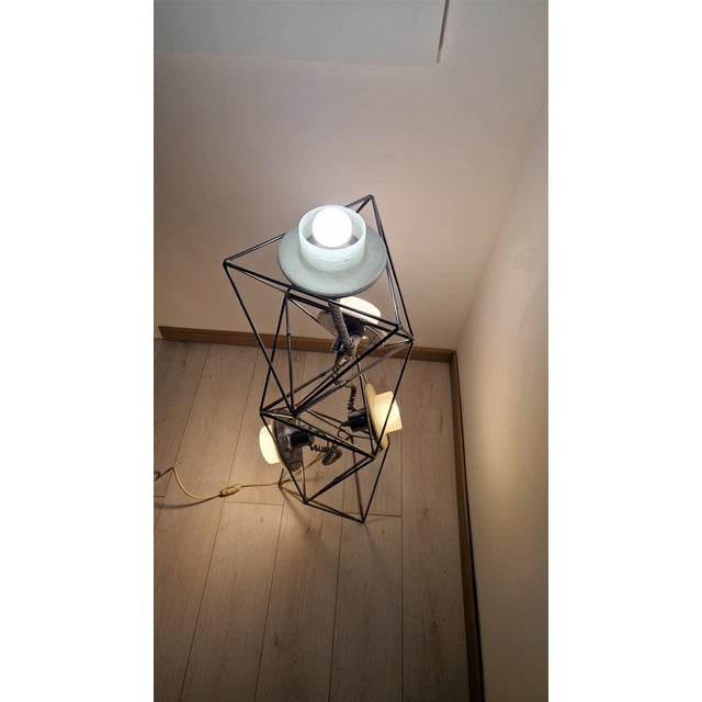 Poliedra Metal Floor Lamp by Felice Ragazzo for Guzzini, 1970s For Sale - Image 6 of 16