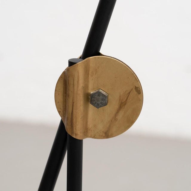 Matte Black and Raw Brass 1417-8 Knekt Lamp from Konsthantverk For Sale - Image 13 of 17