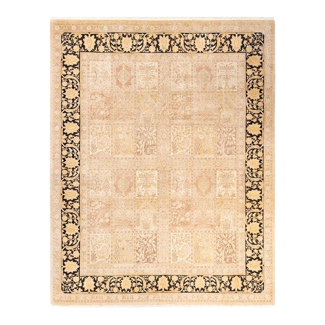Mogul, One-of-a-Kind Hand-Knotted Area Rug in Ivory, 8' 4" x 10' 6" For Sale