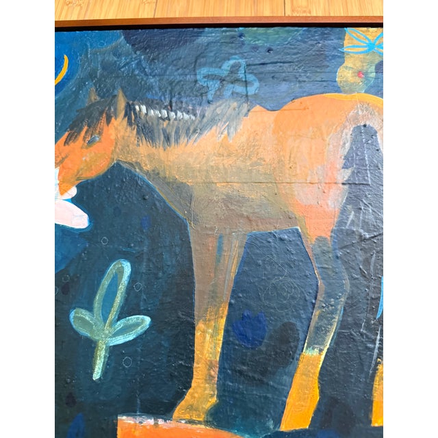 “Midnight Garden” a Horse Painting by LWren Walraven For Sale - Image 9 of 11