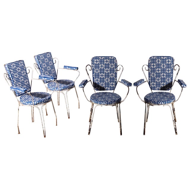 Vintage Garden Chairs, 1950, Set of 4 For Sale