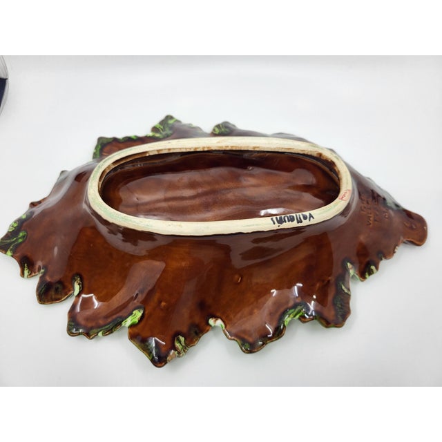 French Green Ceramic Bowl from Vallauris, 1970s For Sale - Image 6 of 12