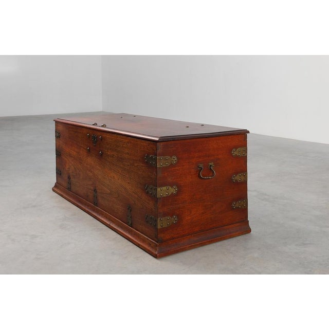 Antique 19th Century Dutch Teak Blanket Chest, Netherlands For Sale - Image 10 of 16