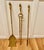 19th century set of long barley twist fireside tools. A great trio, tongs, shovel and poker. Made in brass and in good...