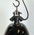 Industrial Black Enamel Factory Lamp with Cast Iron Top, 1930s For Sale - Image 11 of 18
