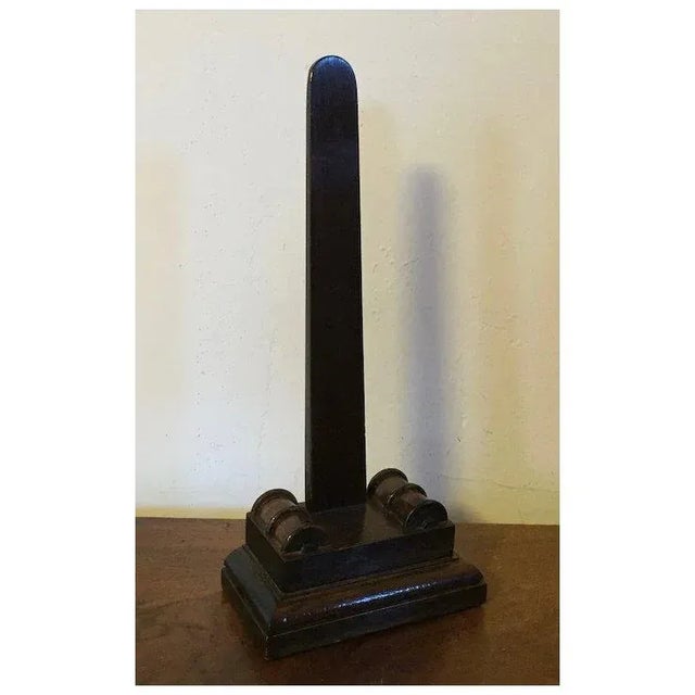 Wood Antique 19th Century English Regency Mahogany Table Top Display Stand Easel for Painting or Platter, Plate Holder For Sale - Image 7 of 12