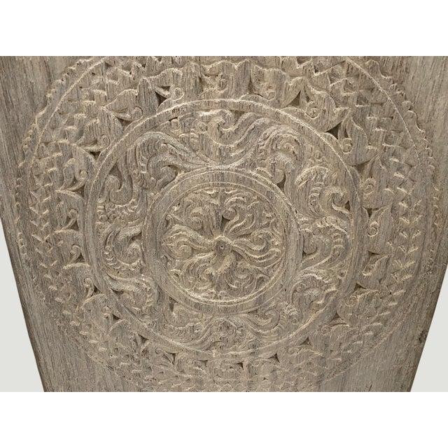 Antique Carved Teak Wood Panel For Sale - Image 4 of 5