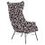 Wingchair with mitation Giraffe Fur from Miroslav Navratil, Czechia, 1950s For Sale - Image 13 of 13