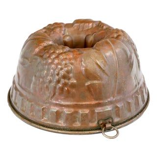 Vintage German Copper Cake and Jelly Mold For Sale