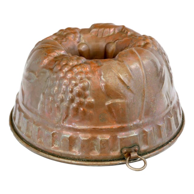 Vintage German Copper Cake and Jelly Mold For Sale
