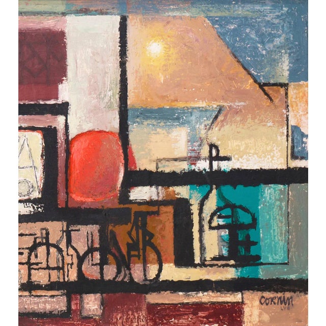 1950s 'Geometric Interior' by Jon Cornin, 1957 For Sale - Image 5 of 9