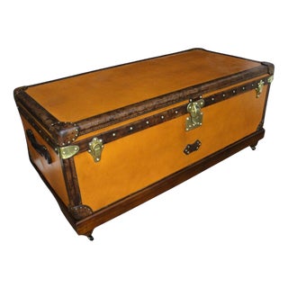 Vintage Orange Trunk from Louis Vuitton, 1905 For Sale