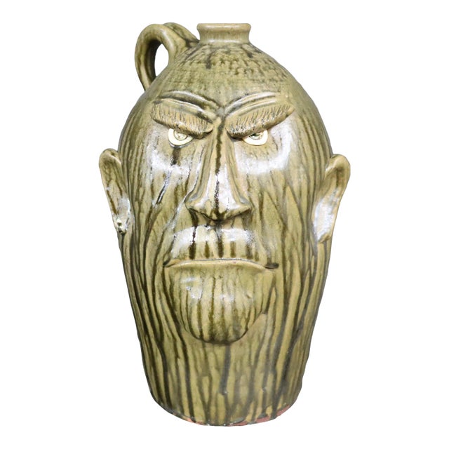 Terra-Cotta Face Jug For Sale