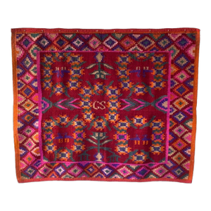 Mid-Late 20th Century Vintage Peruvian Andean Pictorial Wool Textile Wall Hanging (69' X 57.5")