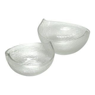 Pristine Vintage Studio Line Crystal Bowls by Michael Boehm for Rosenthal - A Pair For Sale